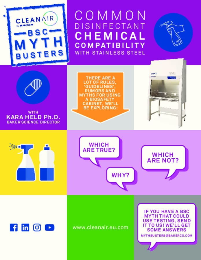 Article image of: Myth buster poster: desinfecterende middelen op RVS