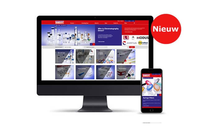 Article image of: Vernieuwde website Chromatography Direct online