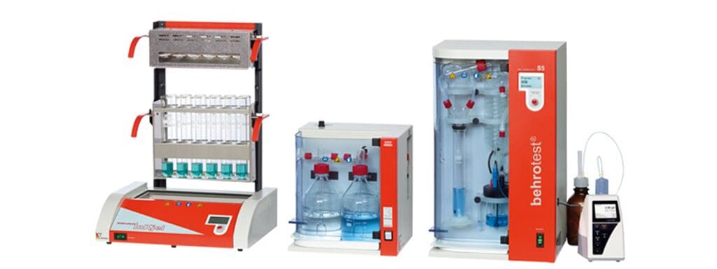 Behr Kjeldahl opstelling