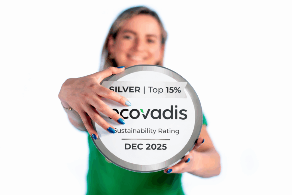 Savanna Bosman, duurzaamheidsadviseur bij Hitma, is trots op behalen zilveren EcoVadis-rating.