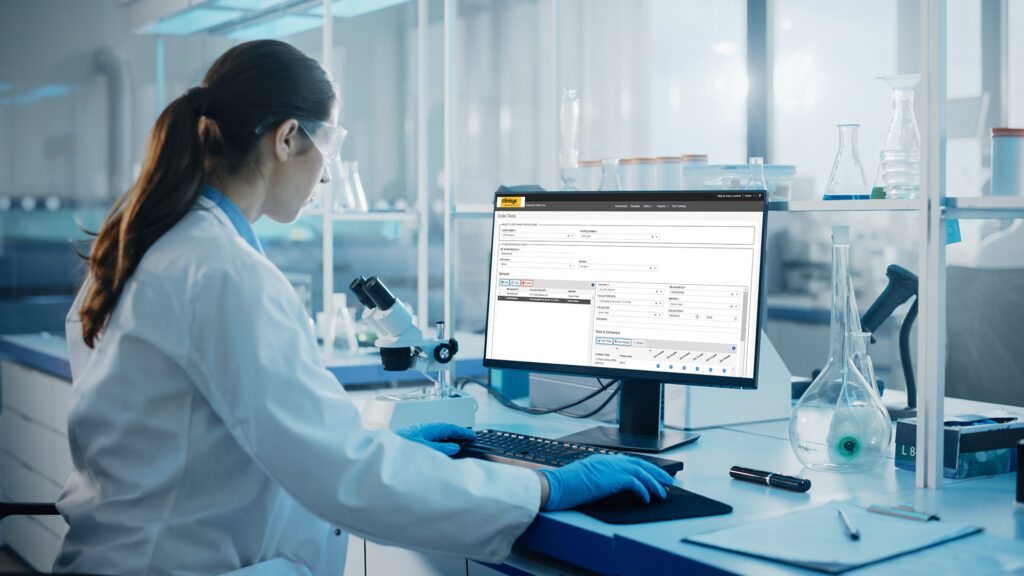 Lab professional using CLS
